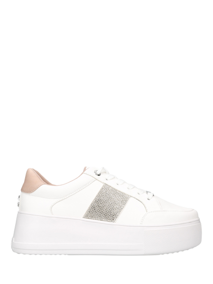 Carvela Jive Embellished Chunky Trainers, White, White