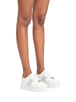 Carvela Jive Embellished Chunky Trainers, White - view 2, White