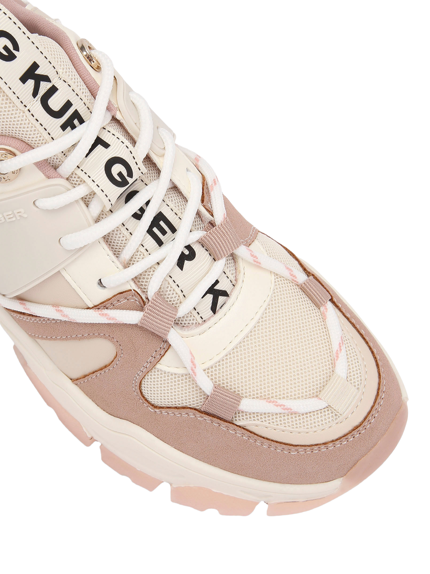 Product image 5 of 5, which shows KG Kurt Geiger Limitless Lace Up Trainers, Pink/Multi, 3