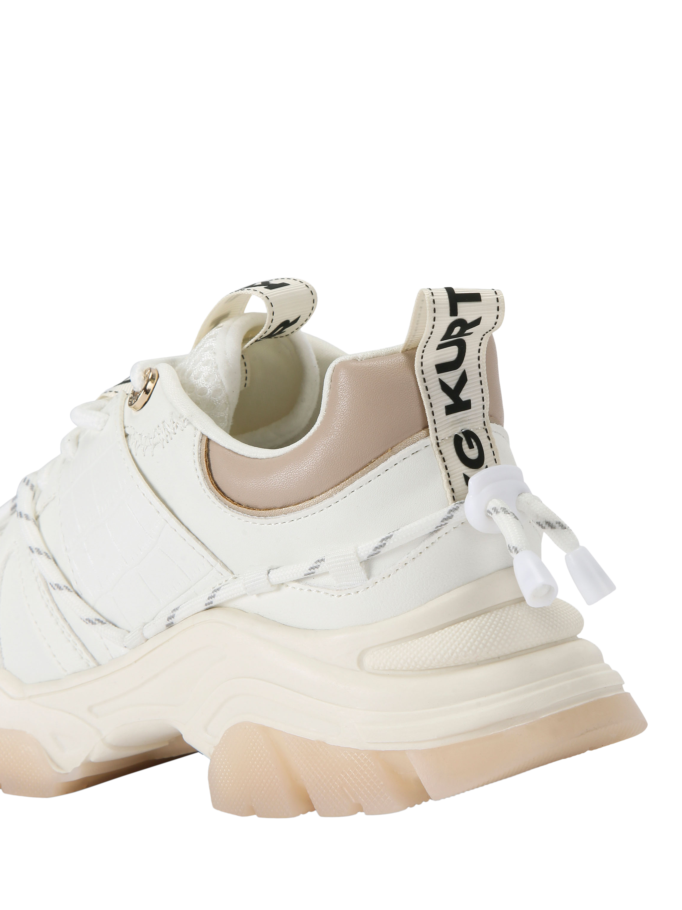 Product image 3 of 4, which shows KG Kurt Geiger Limitless Lace Up Trainers, White, 3