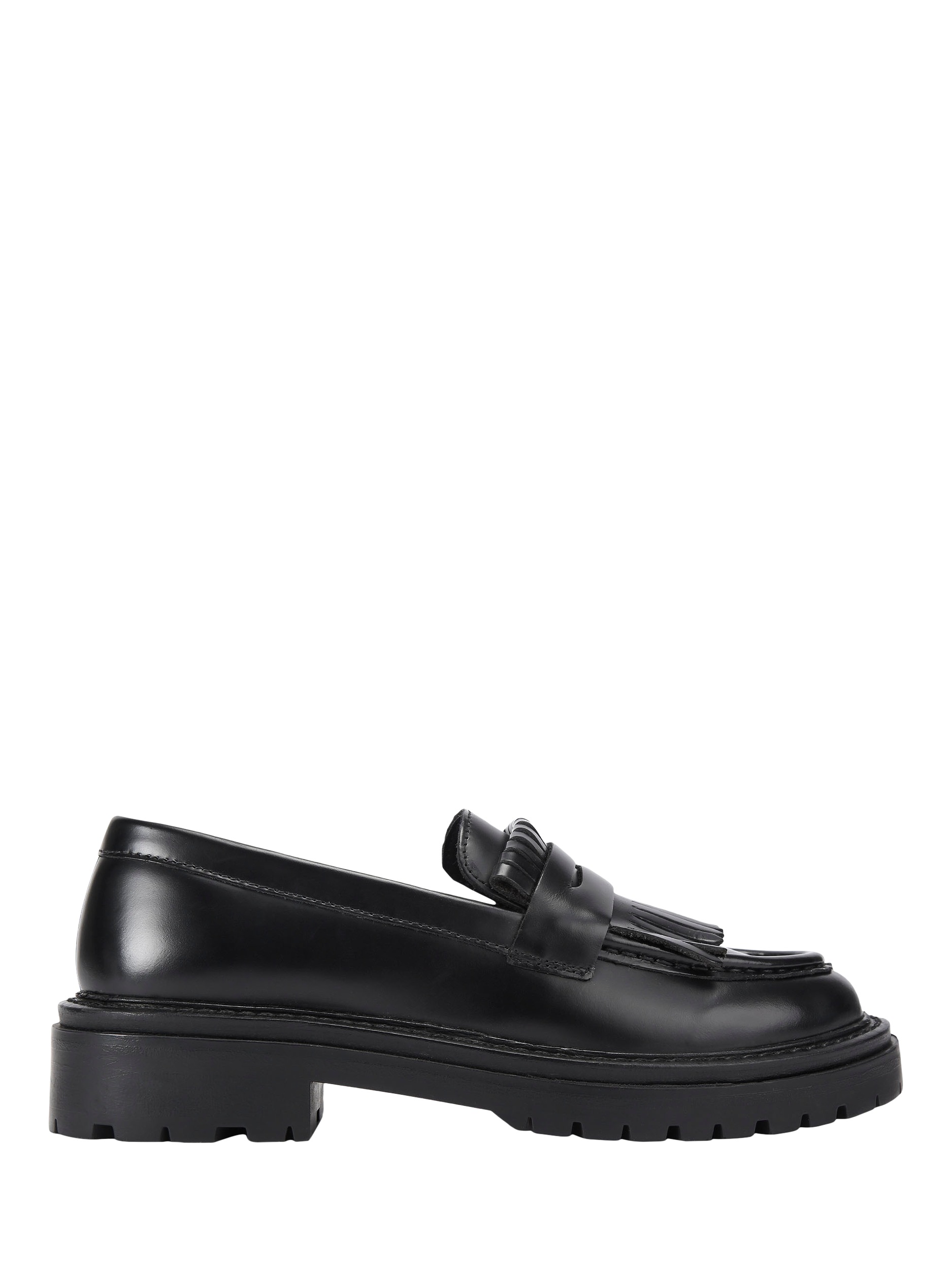 Product image 1 of 5, which shows KG Kurt Geiger Marty Leather Slip On Loafers, Black, 3