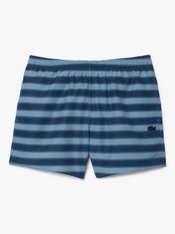 Lacoste Stripe Ombre Swim Trunks, Blue Mid, Blue Mid