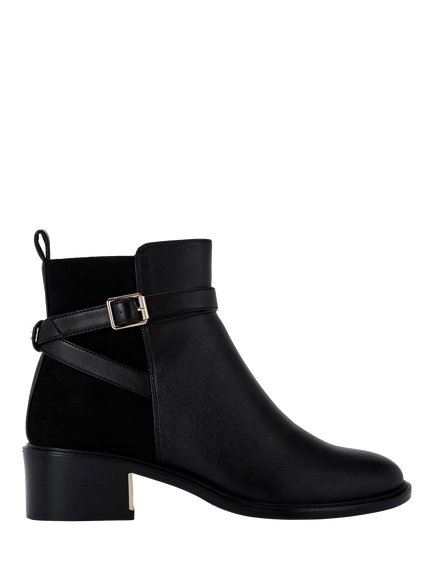KG Kurt Geiger Helen Microsuede Ankle Boots, Black