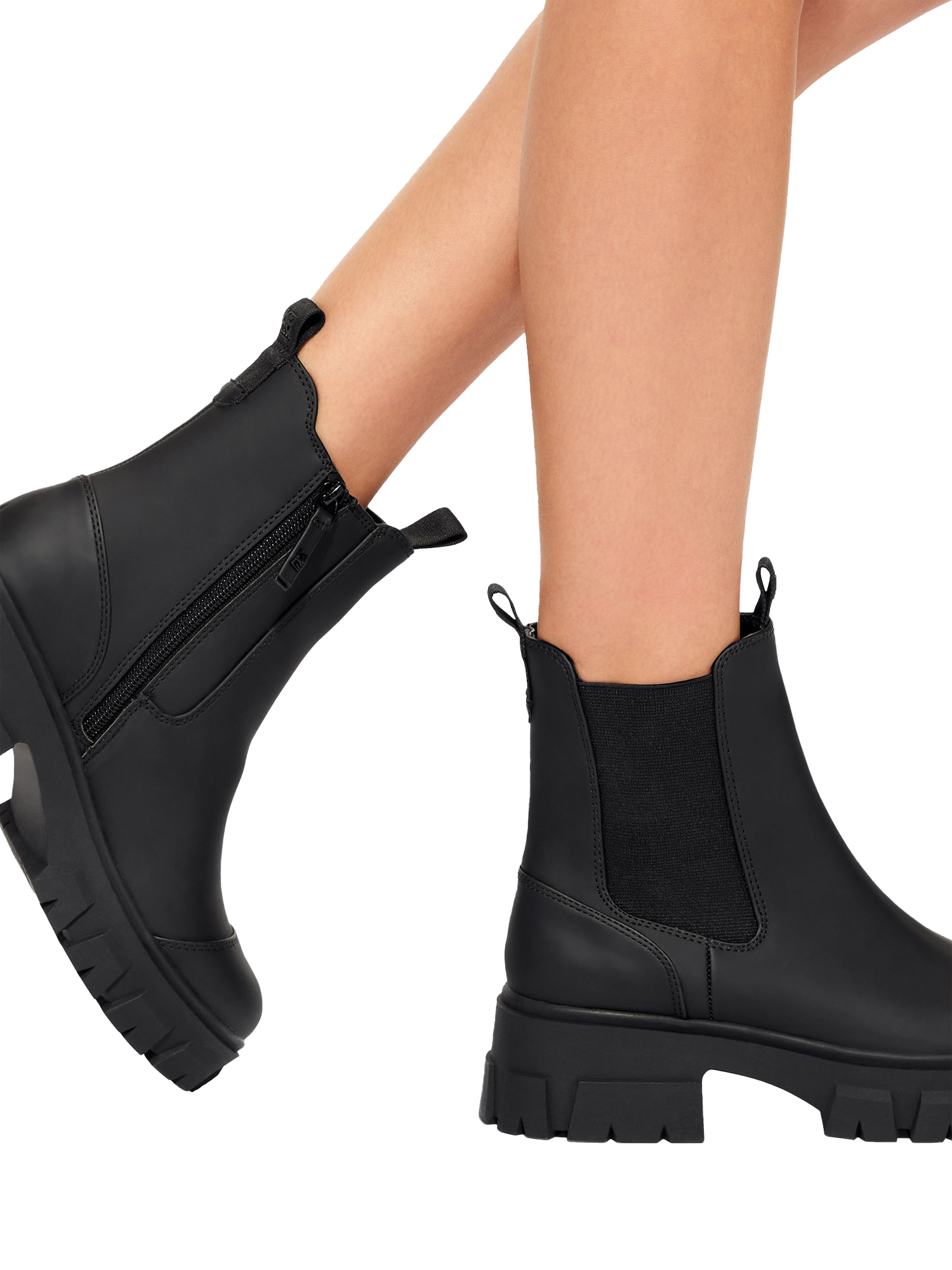 Product image 2 of 6, which shows KG Kurt Geiger Holly Chunky Chelsea Boots, Black, 3