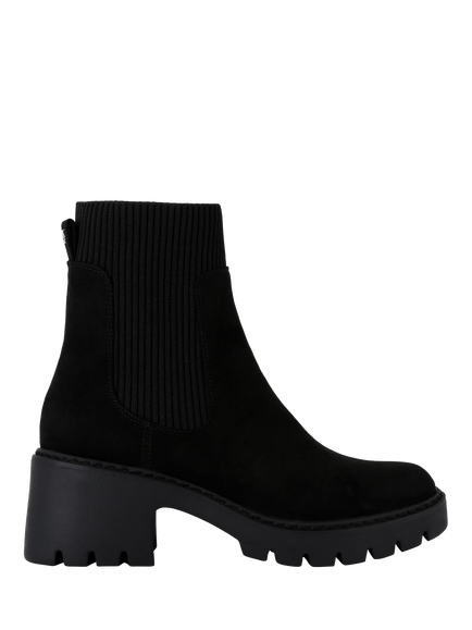 KG Kurt Geiger Tess Suede Block Heel Ankle Boots, Black, Black