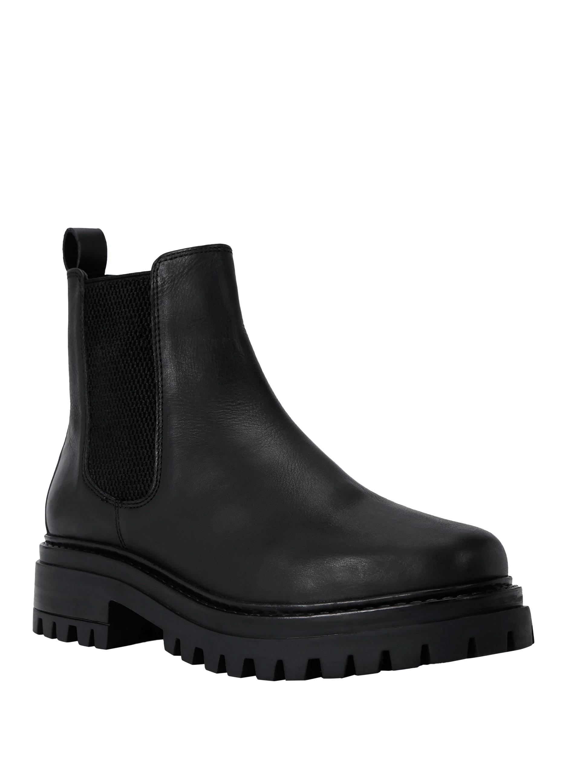 Product image 3 of 5, which shows KG Kurt Geiger Teddy Leather Chelsea Boots, Black, 3