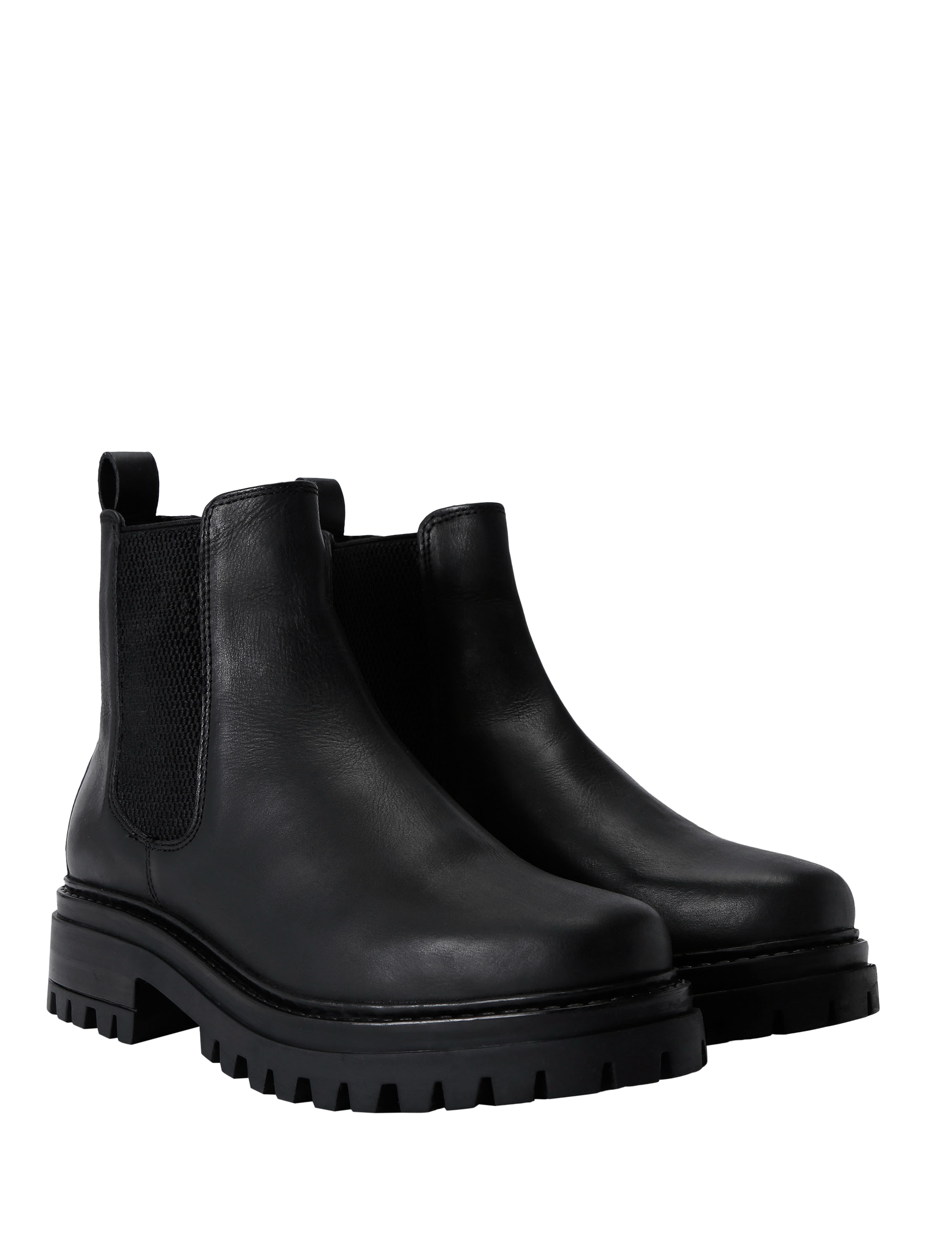 Product image 5 of 5, which shows KG Kurt Geiger Teddy Leather Chelsea Boots, Black, 3