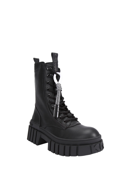 KG Kurt Geiger Tegan Chunky Biker Boots, Black, Black