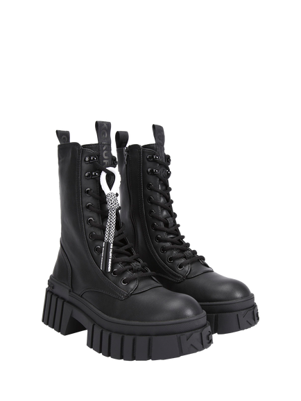 KG Kurt Geiger Tegan Chunky Biker Boots, Black - view 2, Black