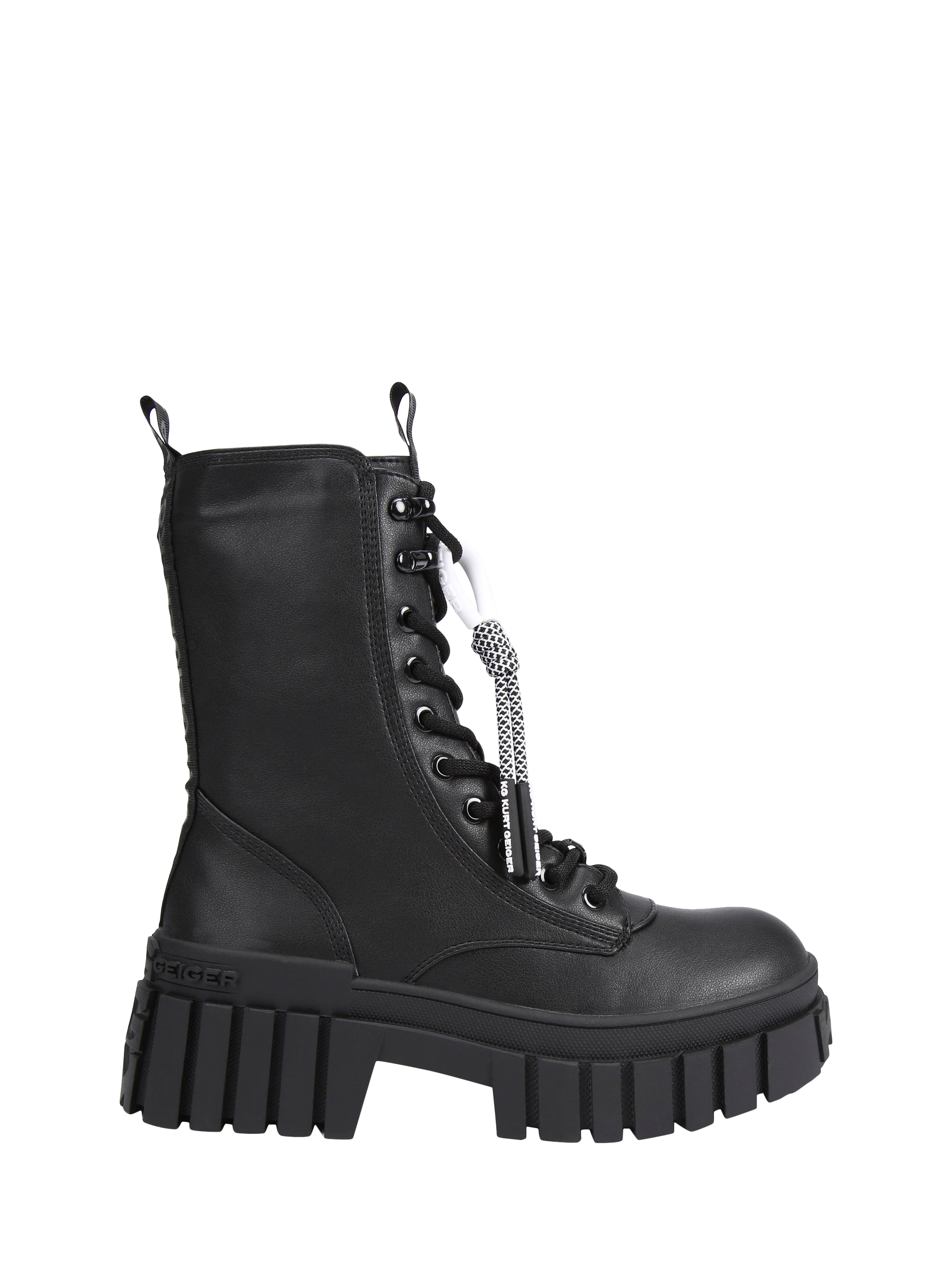 Product image 1 of 5, which shows KG Kurt Geiger Tegan Chunky Boots, Black, 3