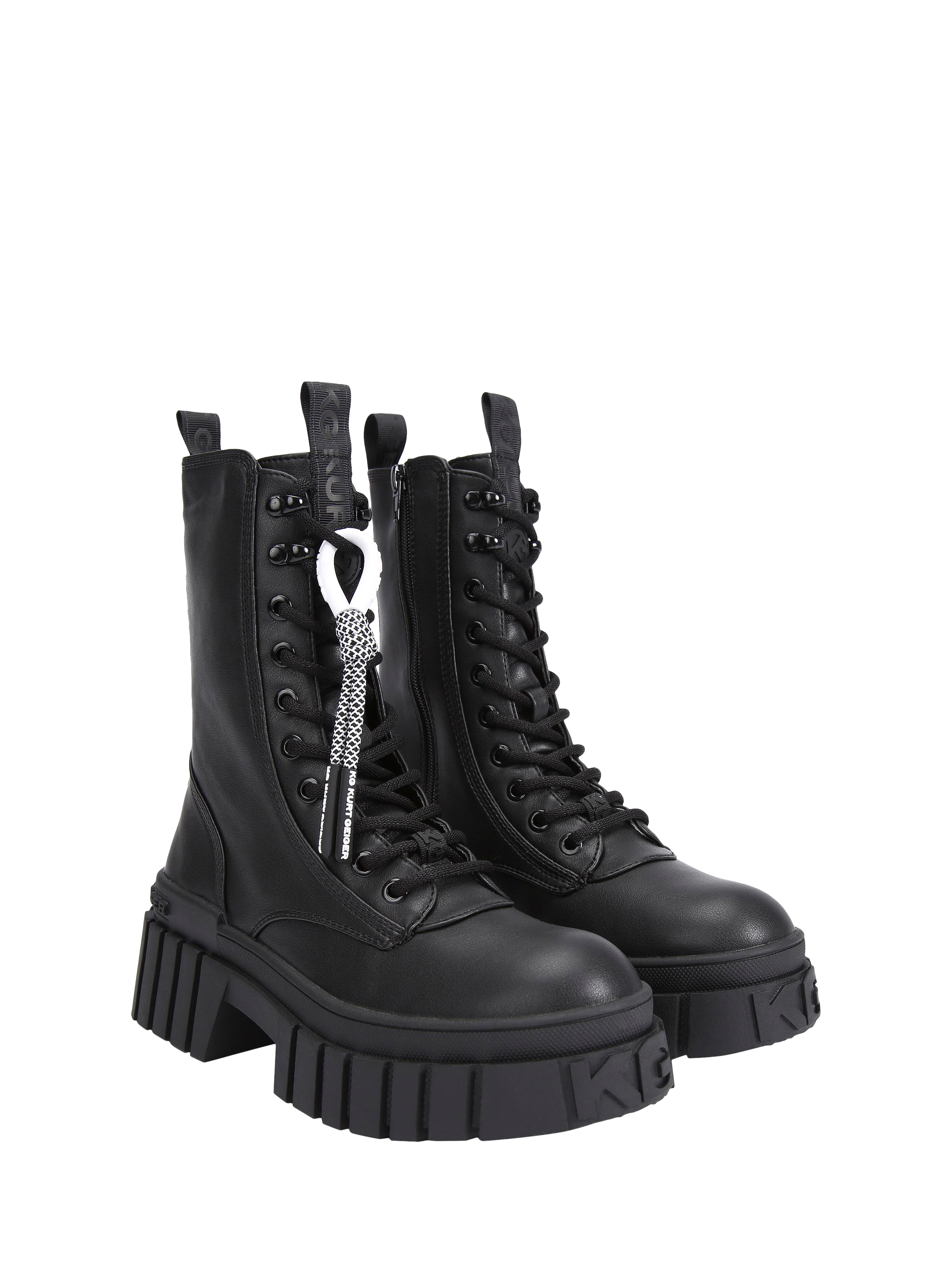 Product image 5 of 5, which shows KG Kurt Geiger Tegan Chunky Boots, Black, 3