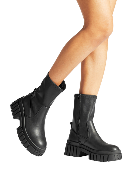KG Kurt Geiger Tegan Chunky Sock Ankle Boots, Black - view 2, Black