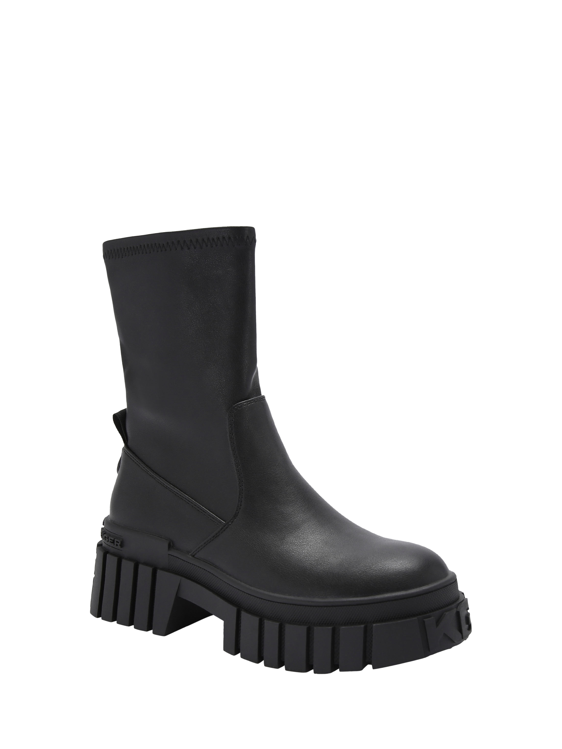 Product image 3 of 5, which shows KG Kurt Geiger Tegan Chunky Sock Ankle Boots, Black, 3