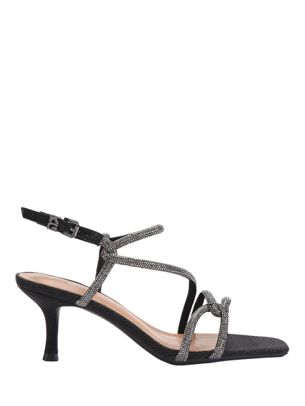 KG Kurt Geiger Audrey Embellished Heeled Court Shoes, Black, Black