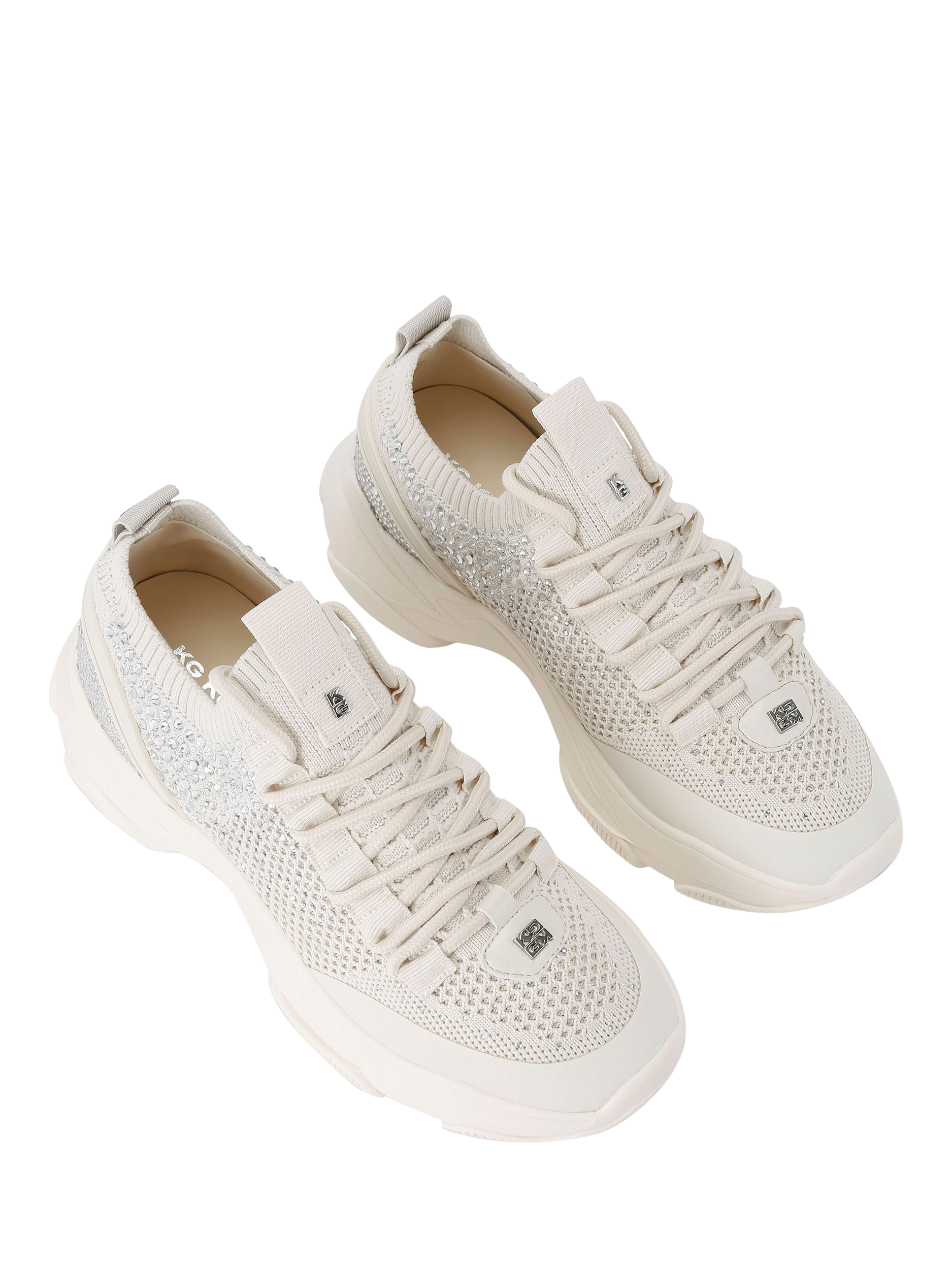 Product image 4 of 5, which shows KG Kurt Geiger Lively Gem Trainers, Natural Putty, 3
