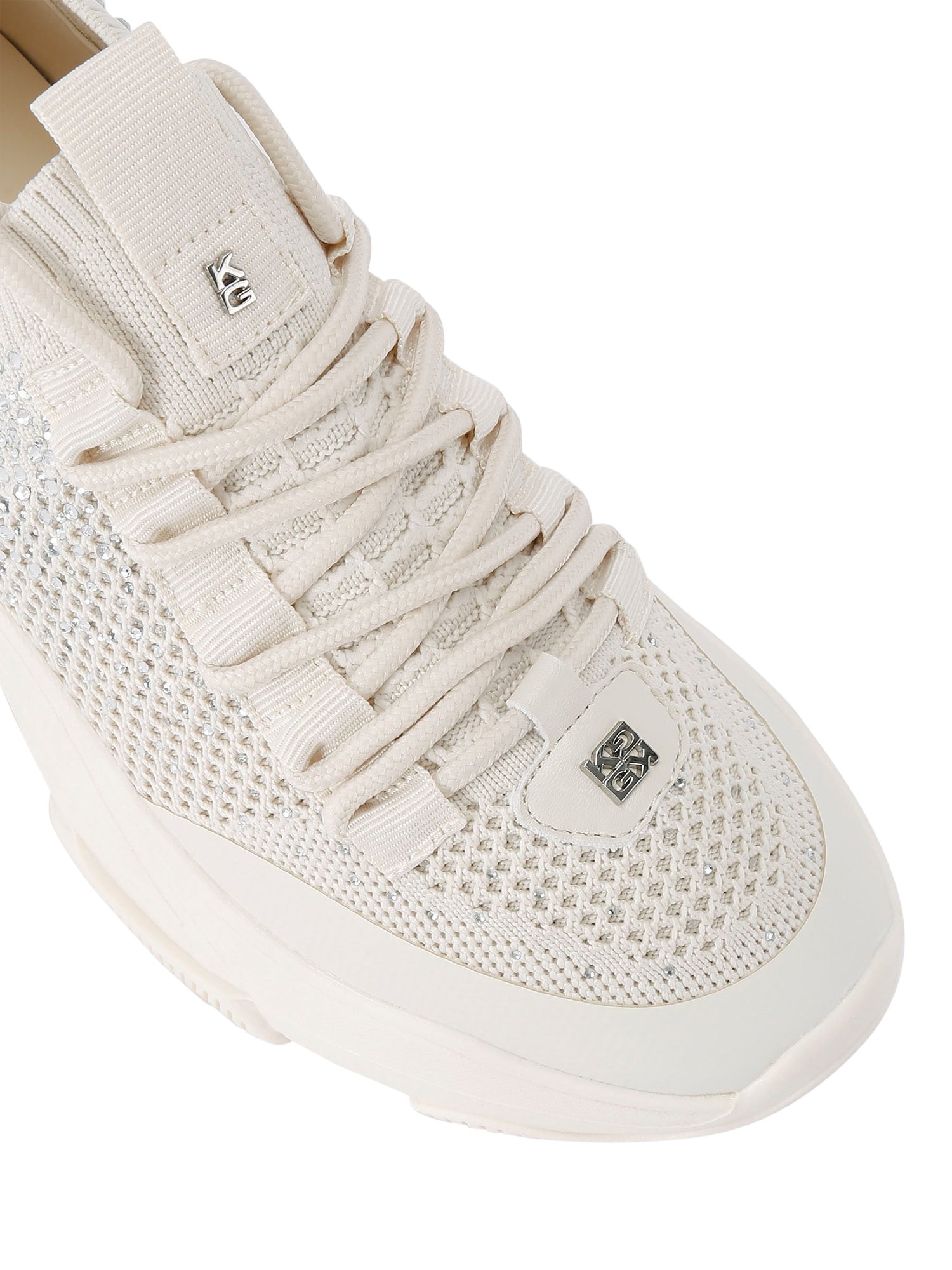 Product image 3 of 5, which shows KG Kurt Geiger Lively Gem Trainers, Natural Putty, 3