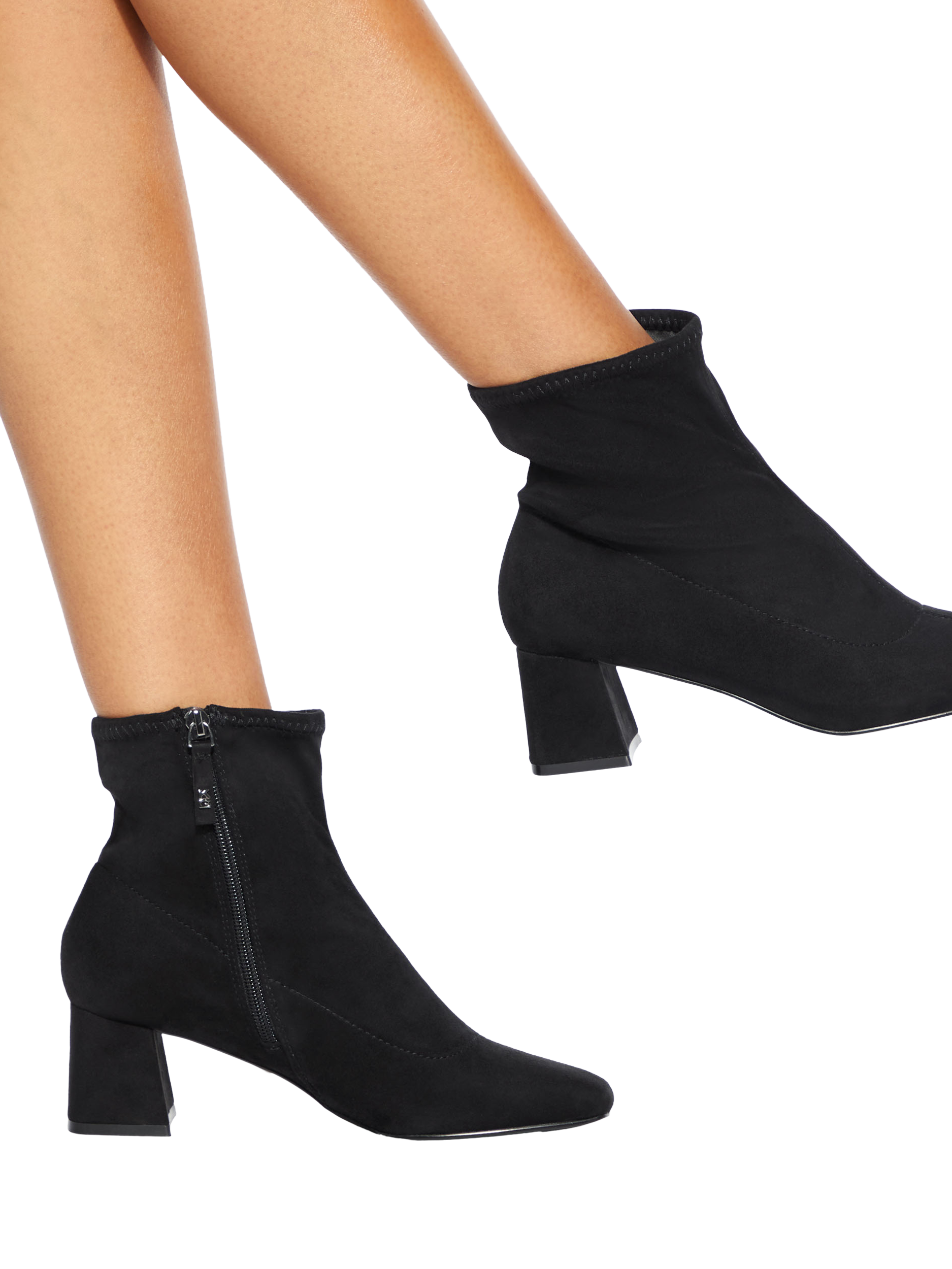 Product image 2 of 5, which shows KG Kurt Geiger Storm Microsuede Ankle Boots, Black, 3