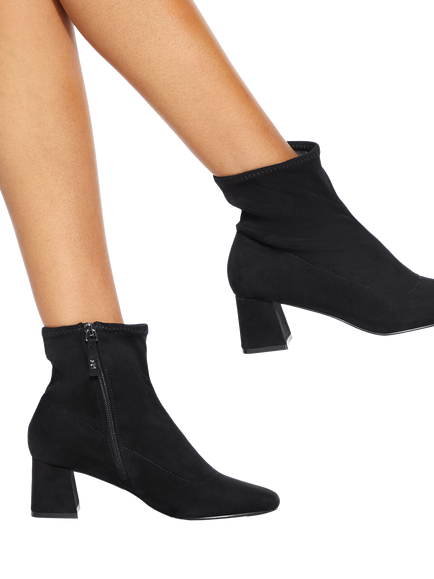 KG Kurt Geiger Storm Microsuede Ankle Boots, Black - view 2, Black