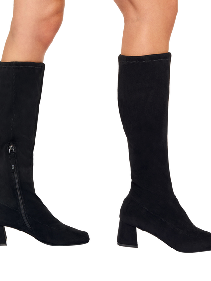 KG Kurt Geiger Storm Microsuede High Leg Boots, Black - view 2, Black