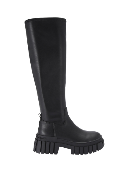KG Kurt Geiger Tegan Sock Knee2 Chunky Knee High Boots, Black, Black