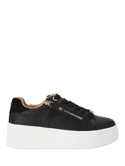 KG Kurt Geiger Lottie Lace Up Trainers, Black, Black