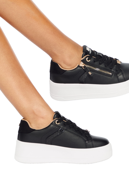 KG Kurt Geiger Lottie Lace Up Trainers, Black - view 2, Black