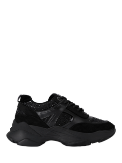 KG Kurt Geiger Lucile Lace Up Gem Trainers, Black, Black