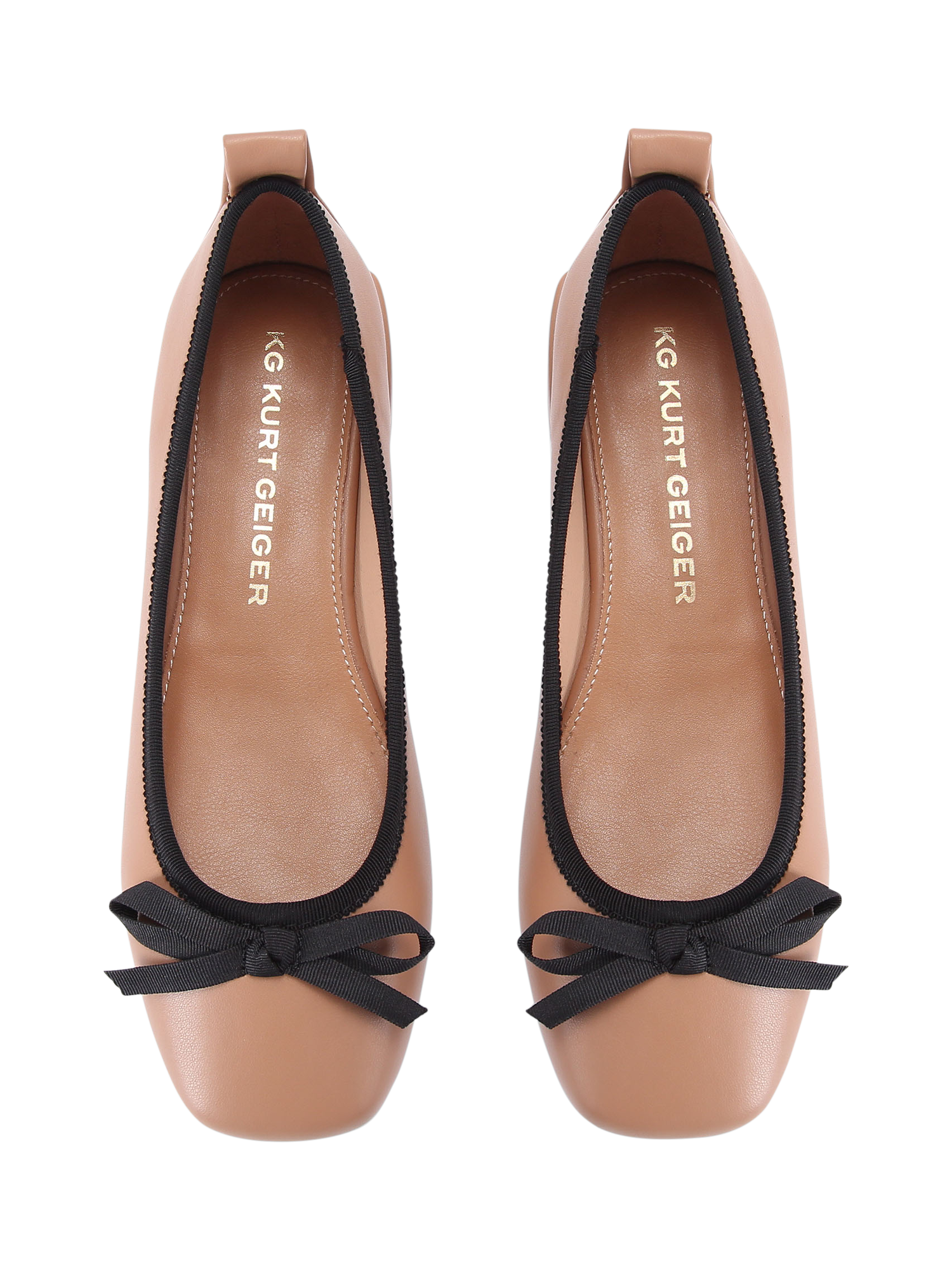 Product image 3 of 5, which shows KG Kurt Geiger Marvyn Ballerina Pumps, Brown Camel, 3