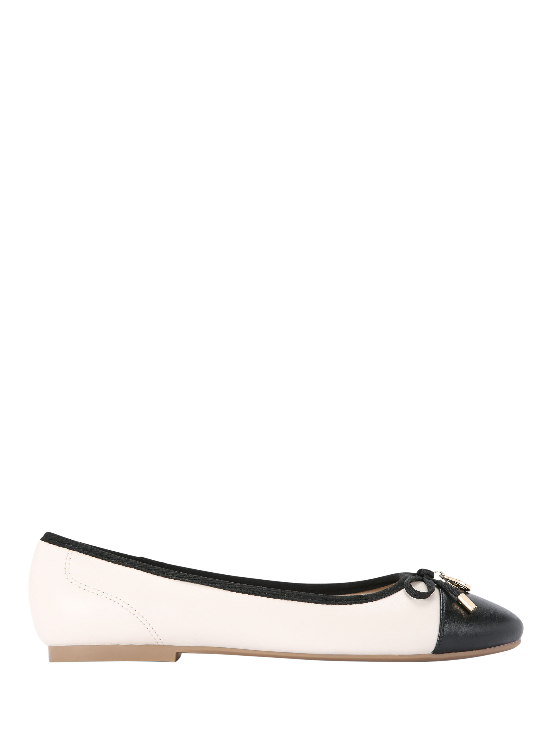 Product image 1 of 5, which shows KG Kurt Geiger Mindy Ballerina Pumps, Putty/Black, 3