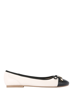 KG Kurt Geiger Mindy Ballerina Pumps, Putty/Black, Putty/Black