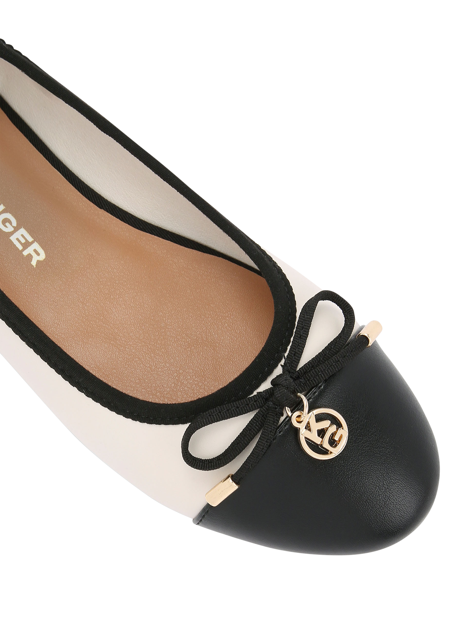 Product image 5 of 5, which shows KG Kurt Geiger Mindy Ballerina Pumps, Putty/Black, 3