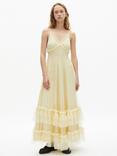 THE KOOPLES Robe Frilly Tiered Maxi Dress, Light Yellow