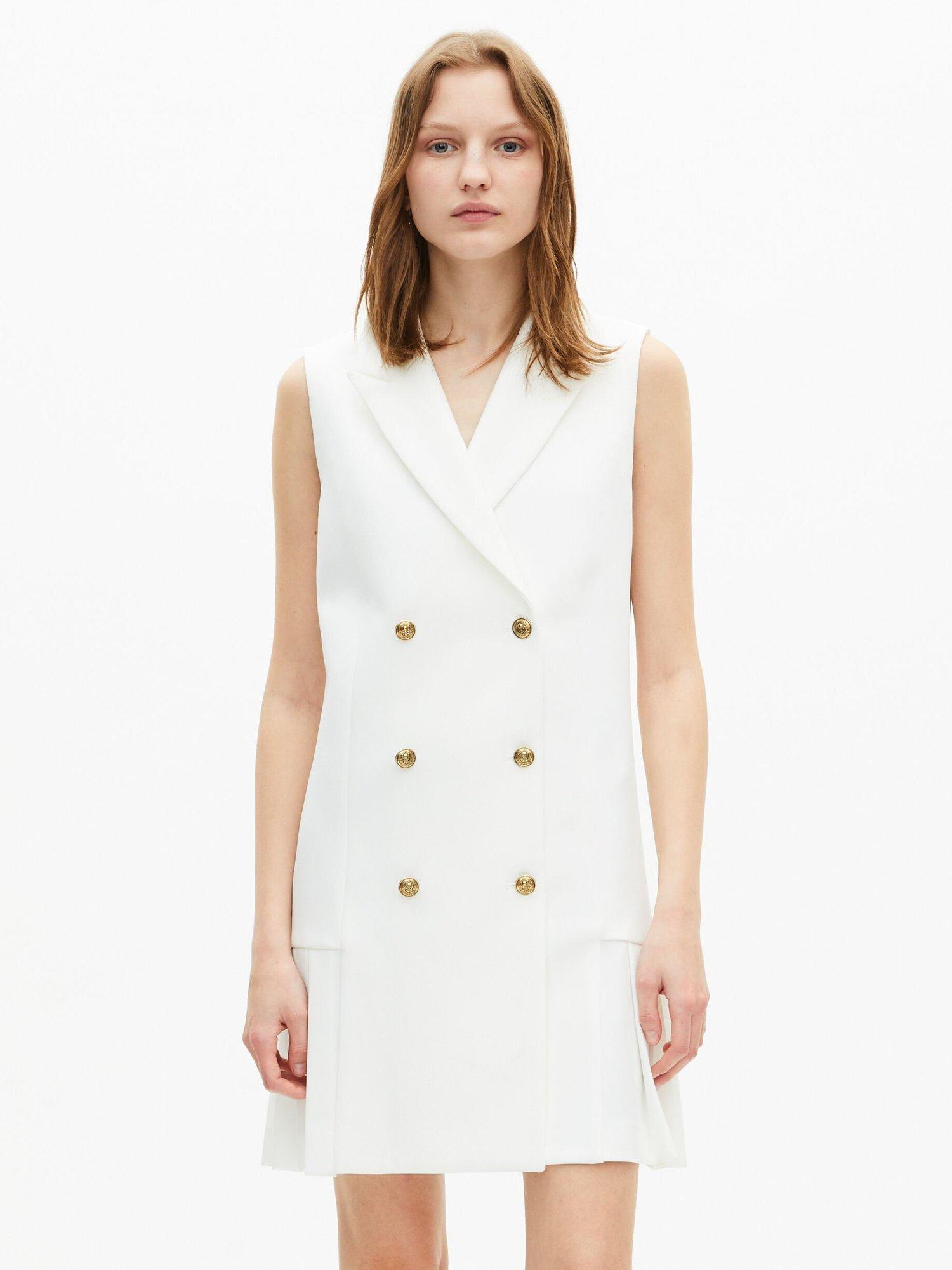 THE KOOPLES Robe Floral V-Neck Midi Dress, White