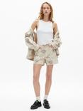 THE KOOPLES Floral Denim Shorts, Beige/Multi