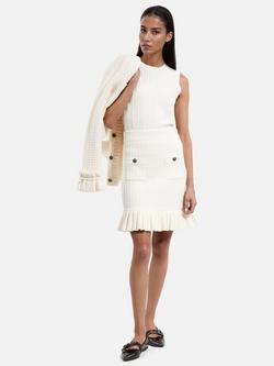 THE KOOPLES Knitted Frill Hem Skirt, White, White
