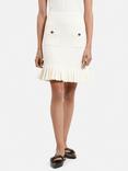 THE KOOPLES Knitted Frill Hem Skirt, White