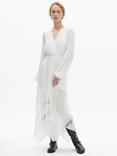 THE KOOPLES Wrap Pleat Sleeve Maxi Dress, White