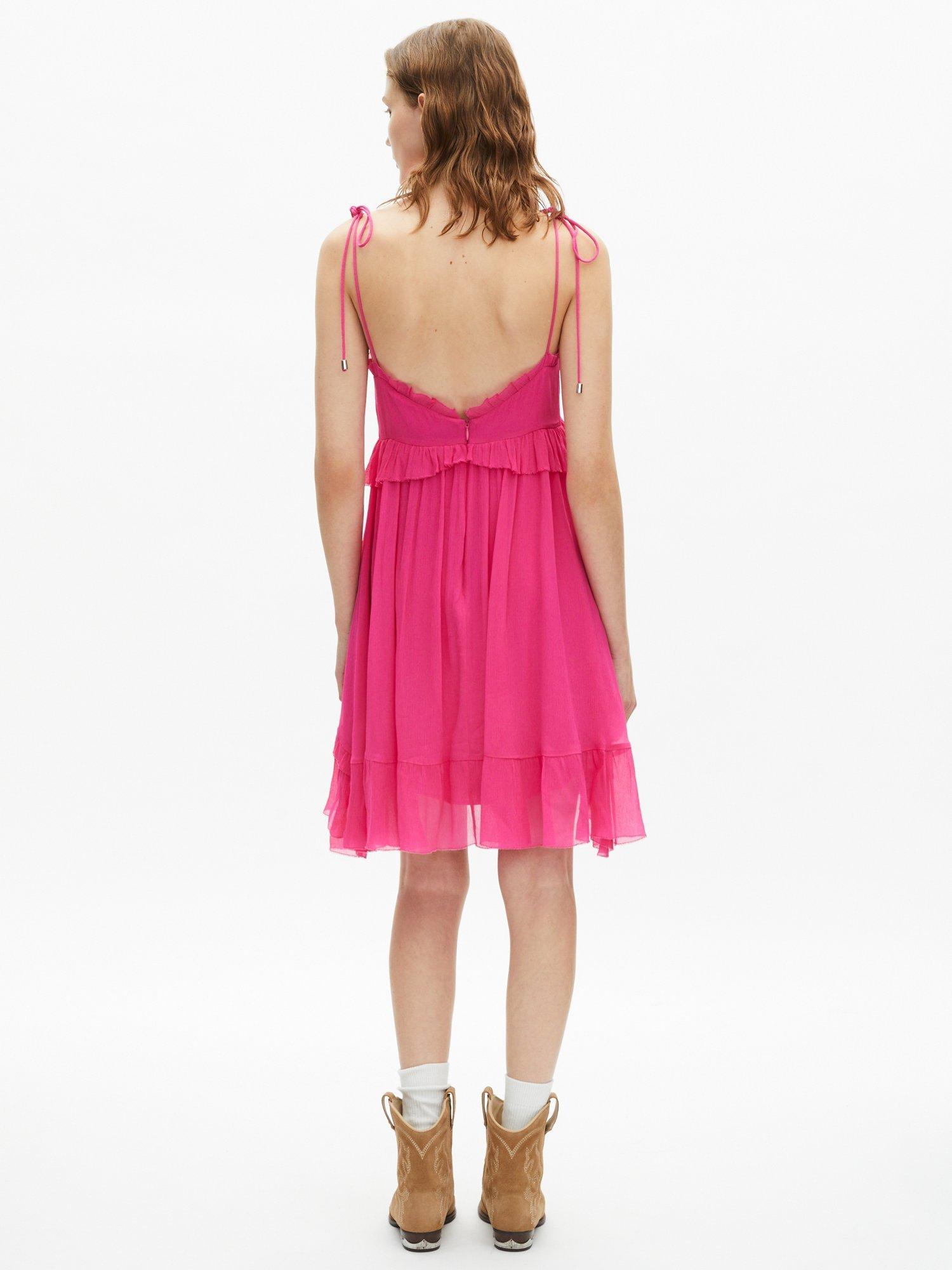 kooples pink dress THE KOOPLES Light Long Short-Sleeved Dress