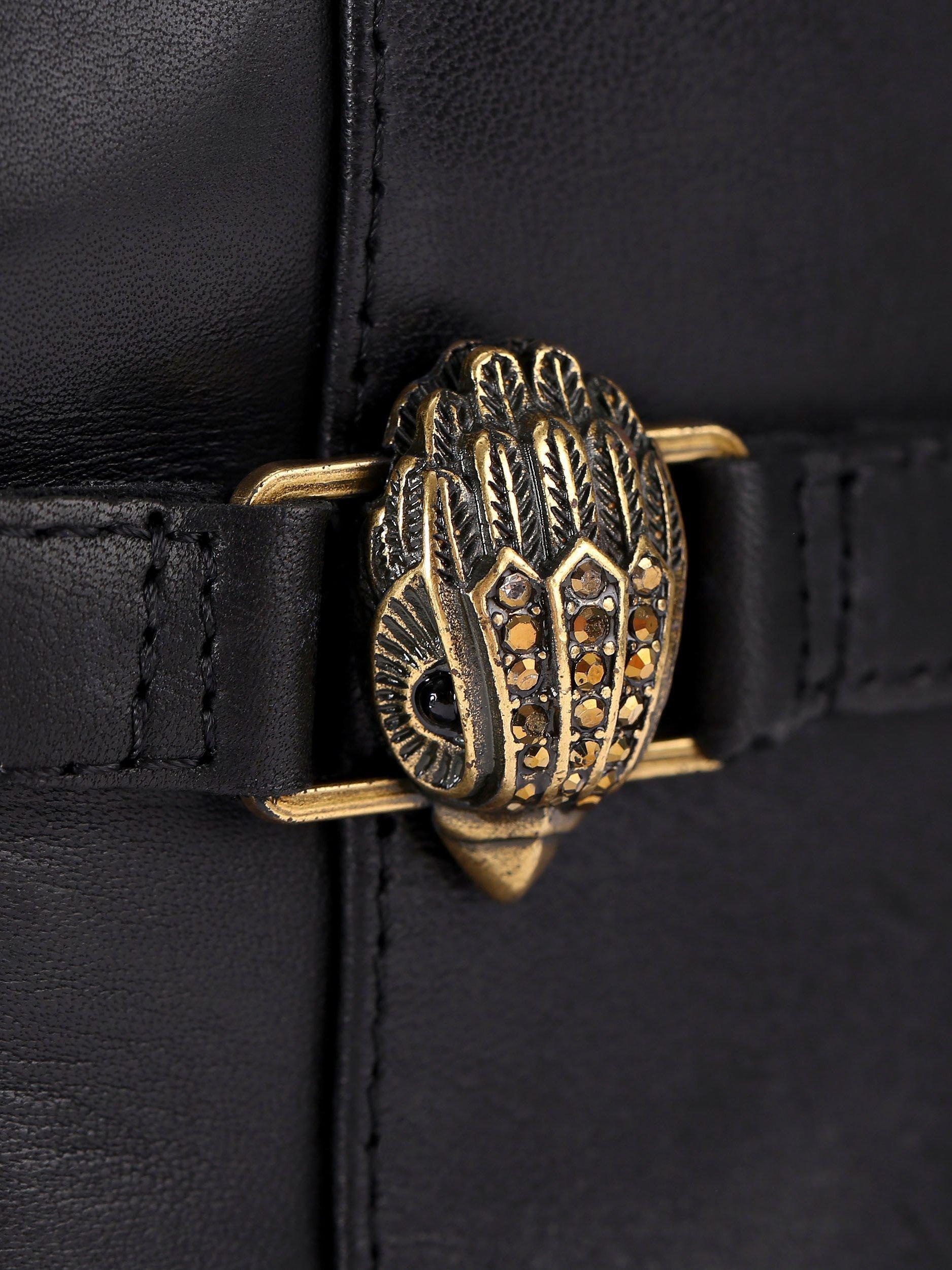 Product image 7 of 7, which shows Kurt Geiger London Kensington Leather Pointed Flexi Knee High Boots, Black, 3