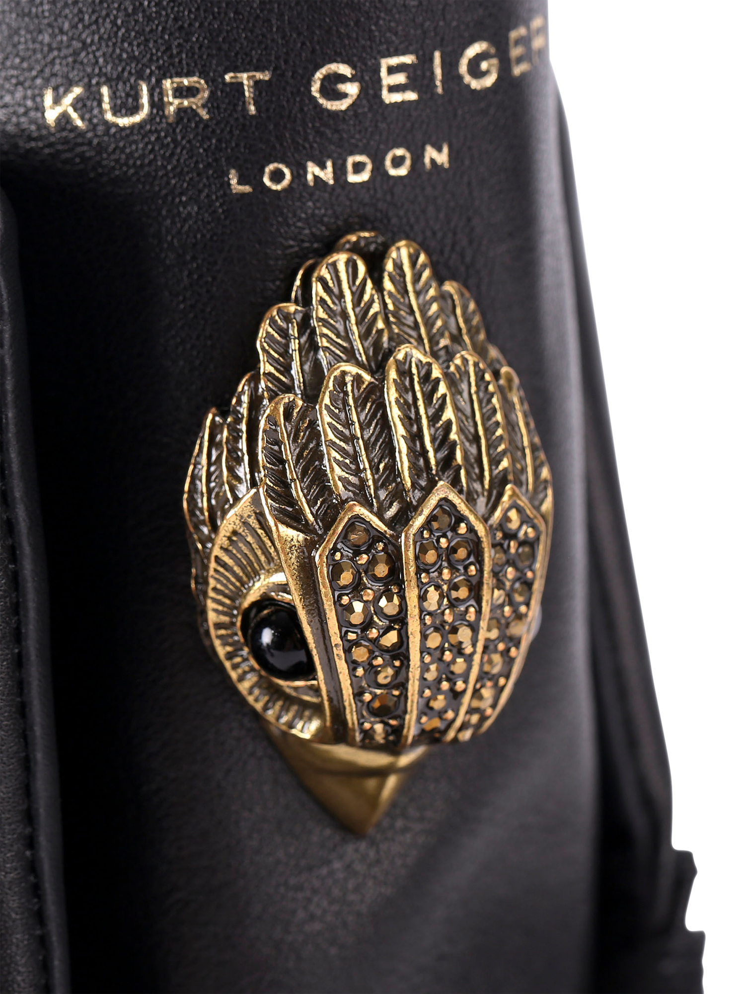 Product image 5 of 5, which shows Kurt Geiger London Kensington Leather Combat Boots, Black, 3