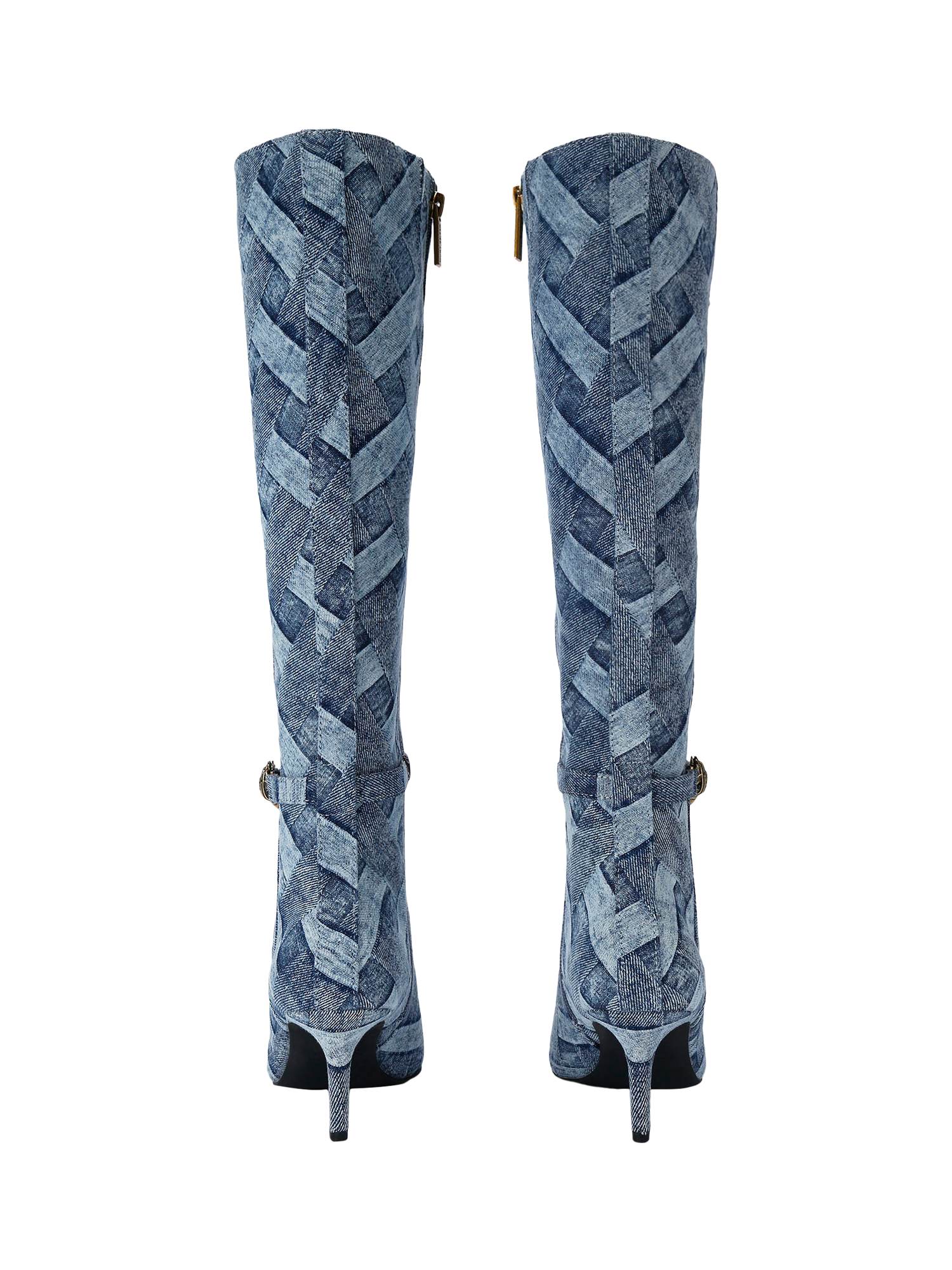 Product image 4 of 5, which shows Kurt Geiger London Kensington Flexi Knee High Boots, Denim, 3