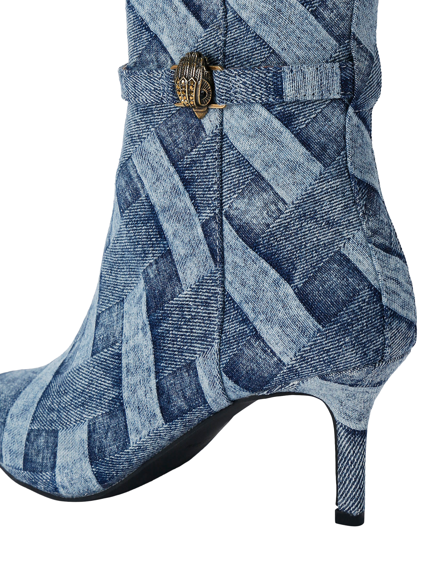 Product image 5 of 5, which shows Kurt Geiger London Kensington Flexi Knee High Boots, Denim, 3