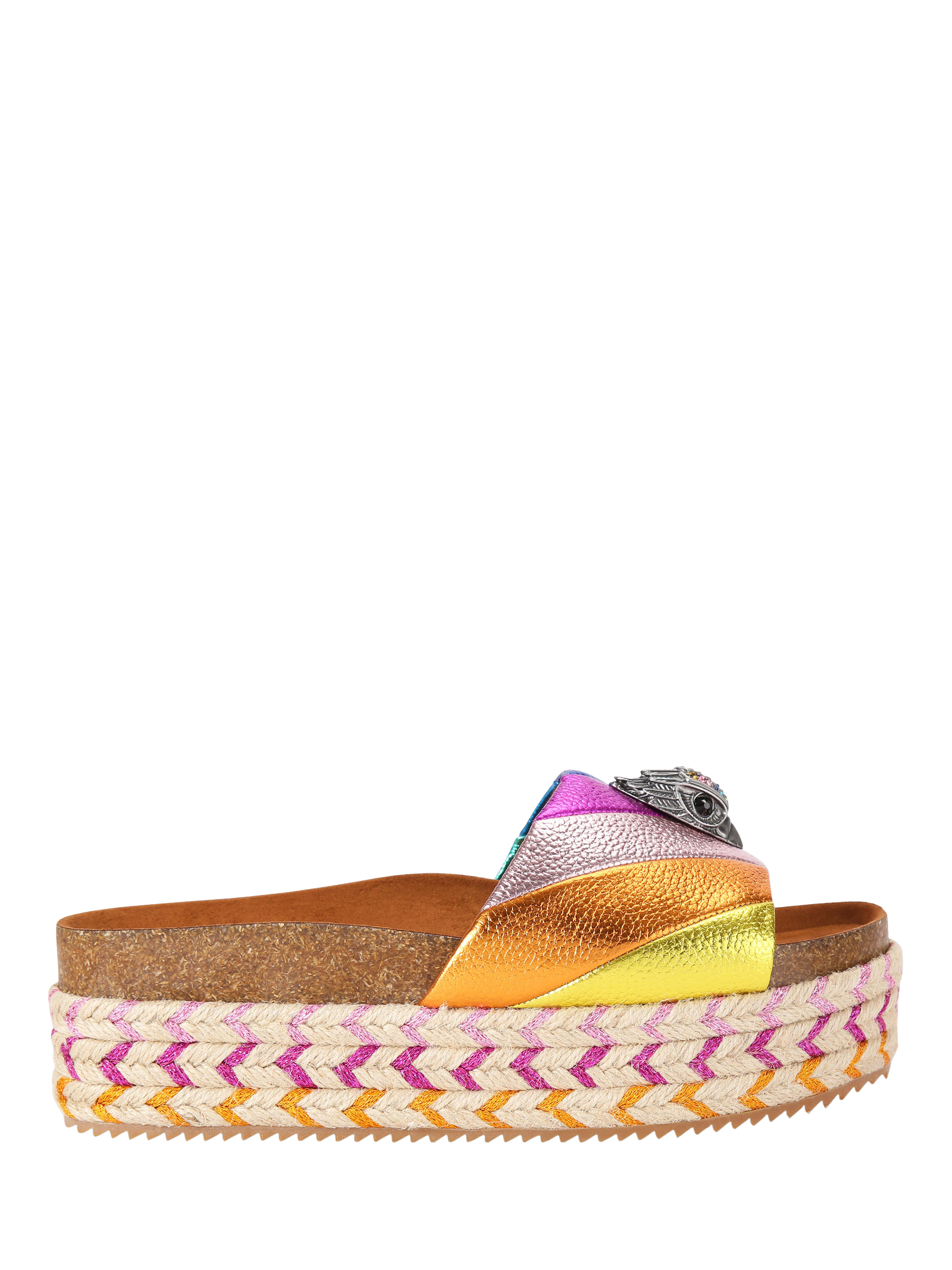 Kurt Geiger London Kensington Leather Flatform Sandals, Multi