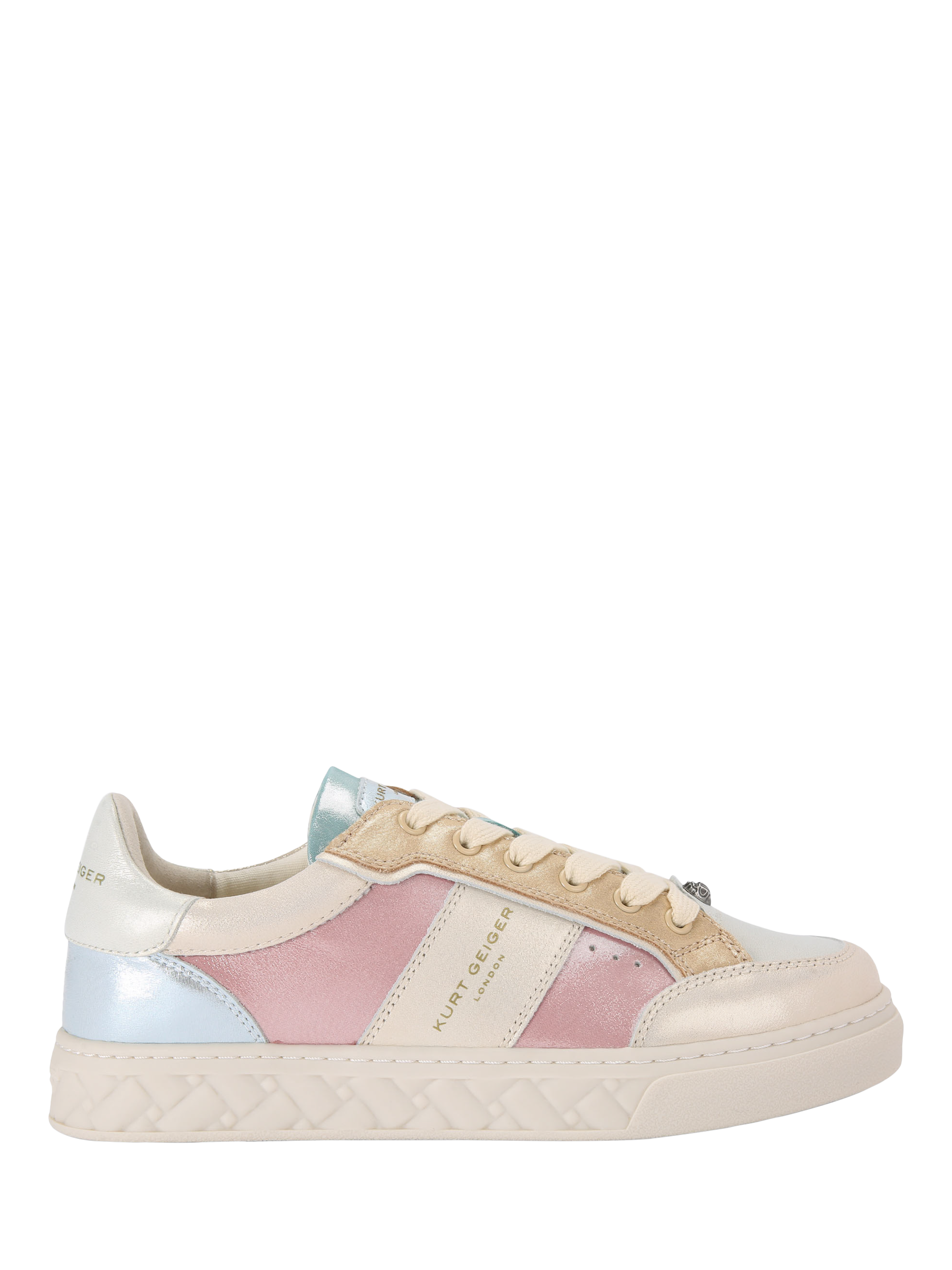 Kurt Geiger London Kensington Slim Cupsole Trainers, Metallic/Multi