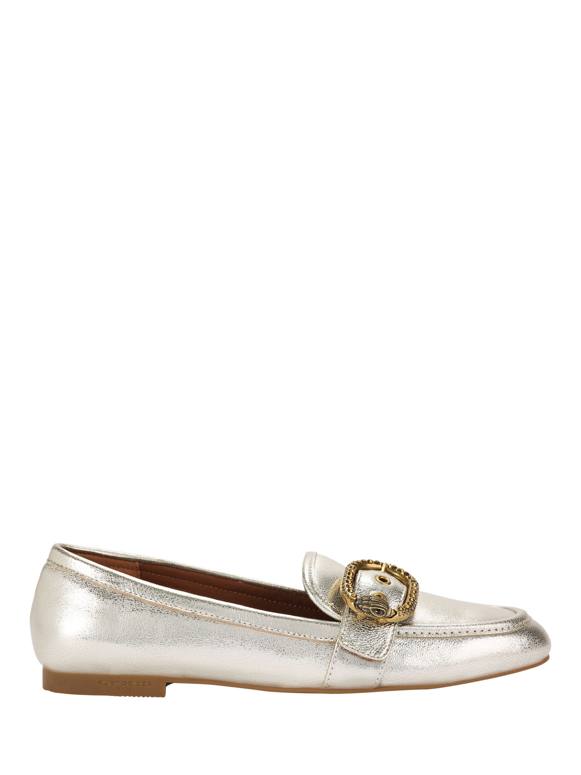 Kurt Geiger London Mayfair Metallic Leather Loafers, Gold