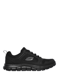 Skechers Track Knockhill Lace Up Trainers, Black, Black