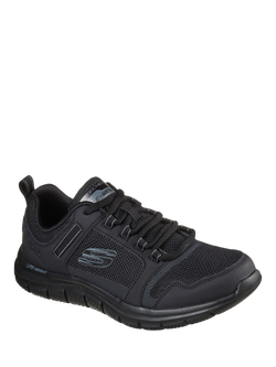 Skechers Track Knockhill Lace Up Trainers, Black - view 2, Black