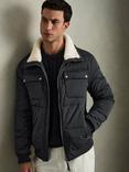 Reiss Misty Faux-Fur Collar Puffer Jacket