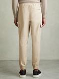 Reiss Lavenham Drawstring Cargo Trousers, Stone