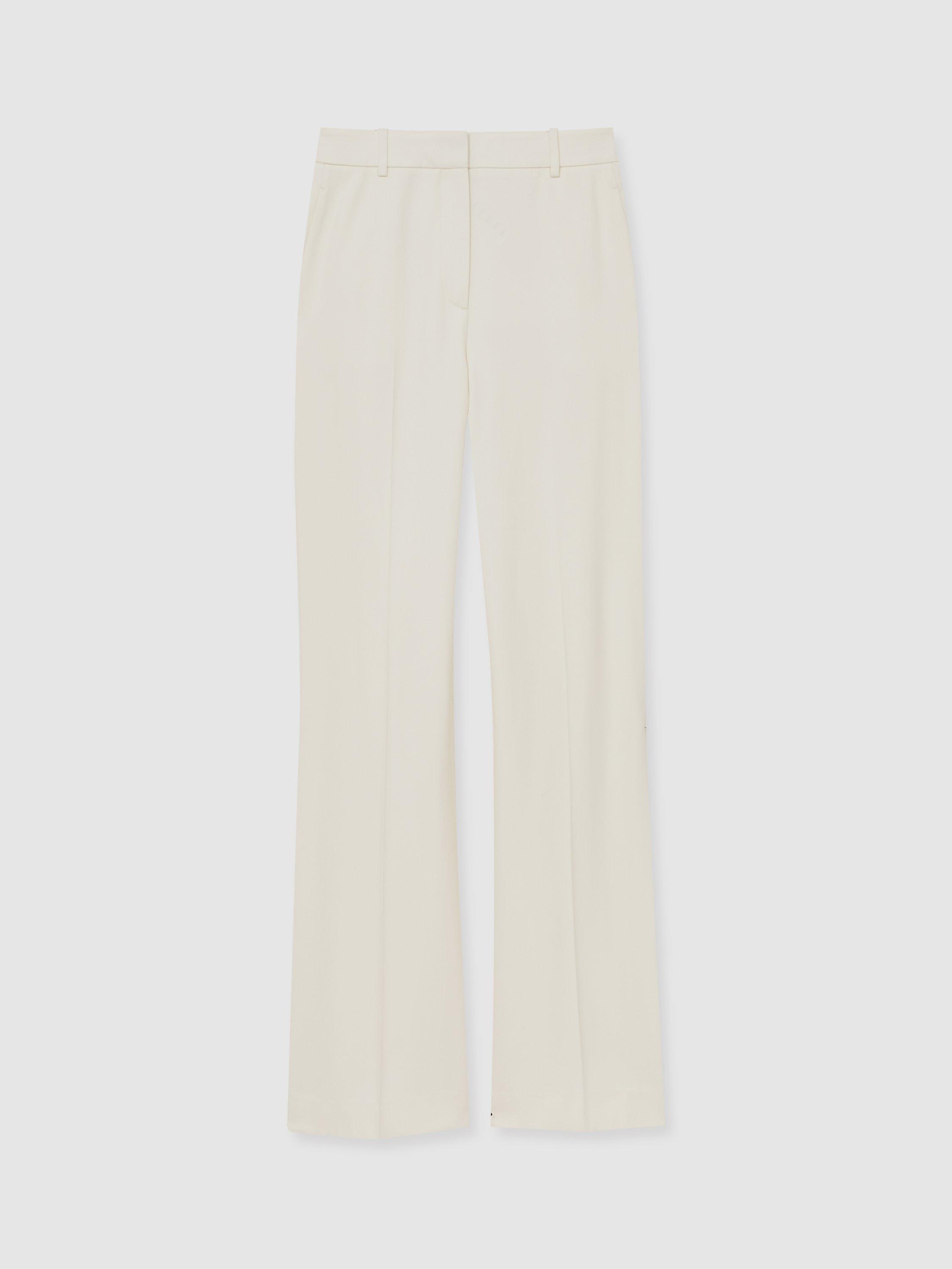 Product image 3 of 4, which shows Reiss Millie Wide Leg Trousers, Cream, 6R